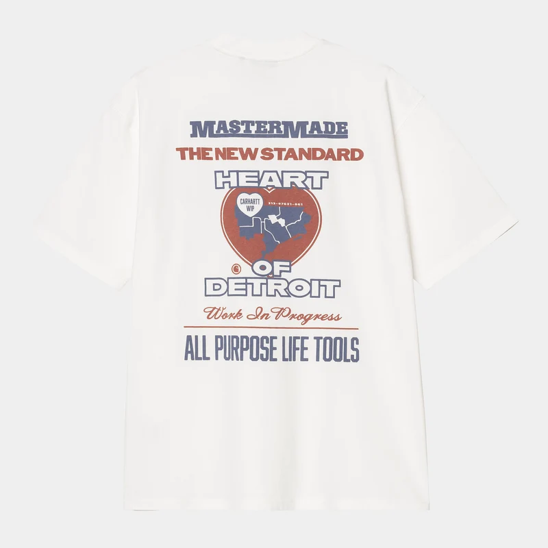 Carhartt WIP Herren Arcan Heavy Stone Wash T-Shirt | Weiß