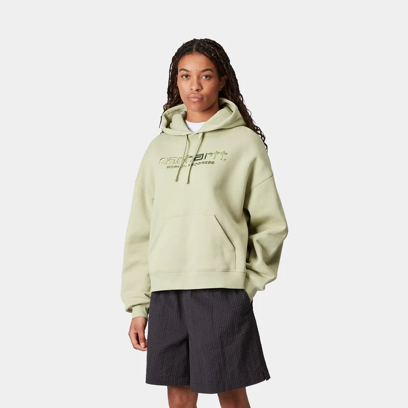 Carhartt WIP Damen Solar Chrome Sweat Hoodie | Blasses Olivgrün