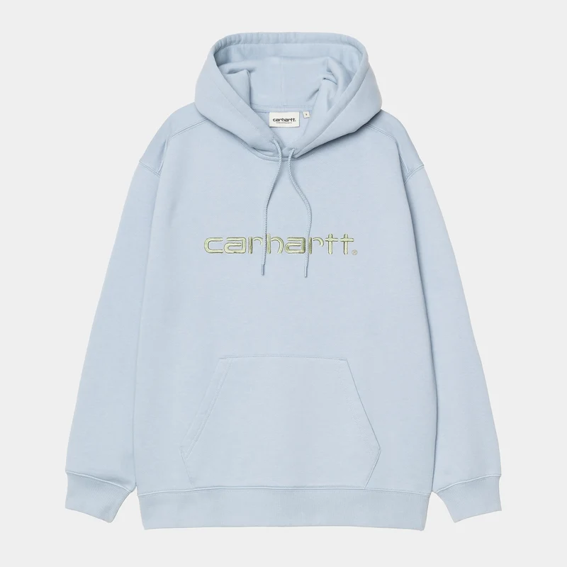 Carhartt WIP Frauen Carhartt Sweat Hoodie | Blauer Nebel / Blasses Olivgrün