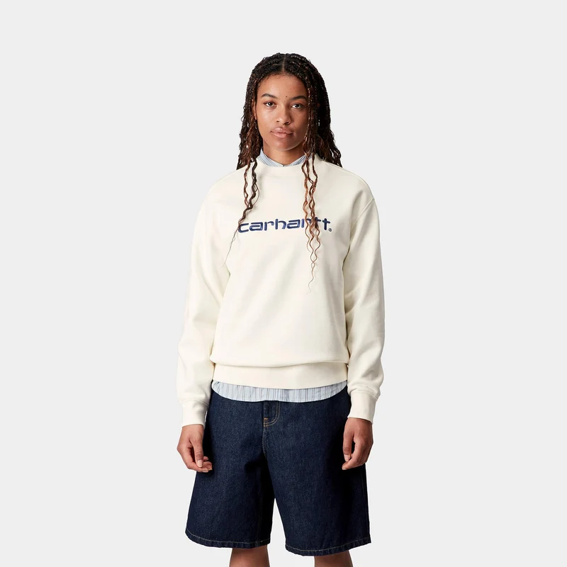 Carhartt WIP Frauen Carhartt Sweatshirt | Wachs / Wolfsbane
