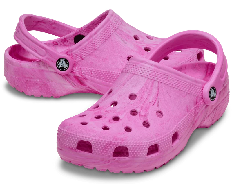 CROCS Unisex Klassischer Aquarell Marmorierter Clog | Rosa Wirbel
