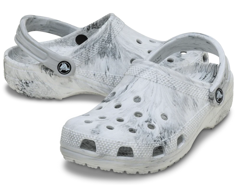 CROCS Unisex Klassischer Aquarell Marmorierter Clog | Grauer Wirbel