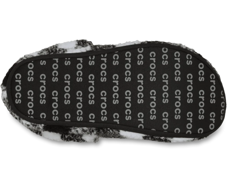 CROCS Unisex Klassischer Buffalo Check Cozzzy Slipper | Schwarz