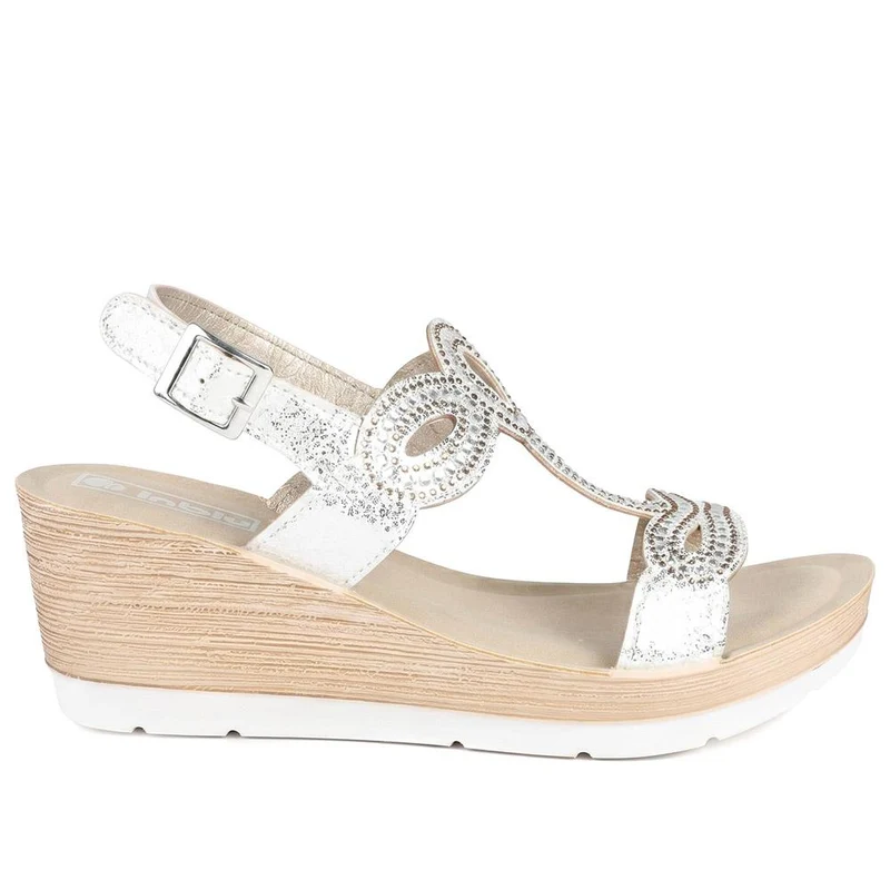 Inblu Embellished Slingback Sandals - INB43050 / 330 369 - White