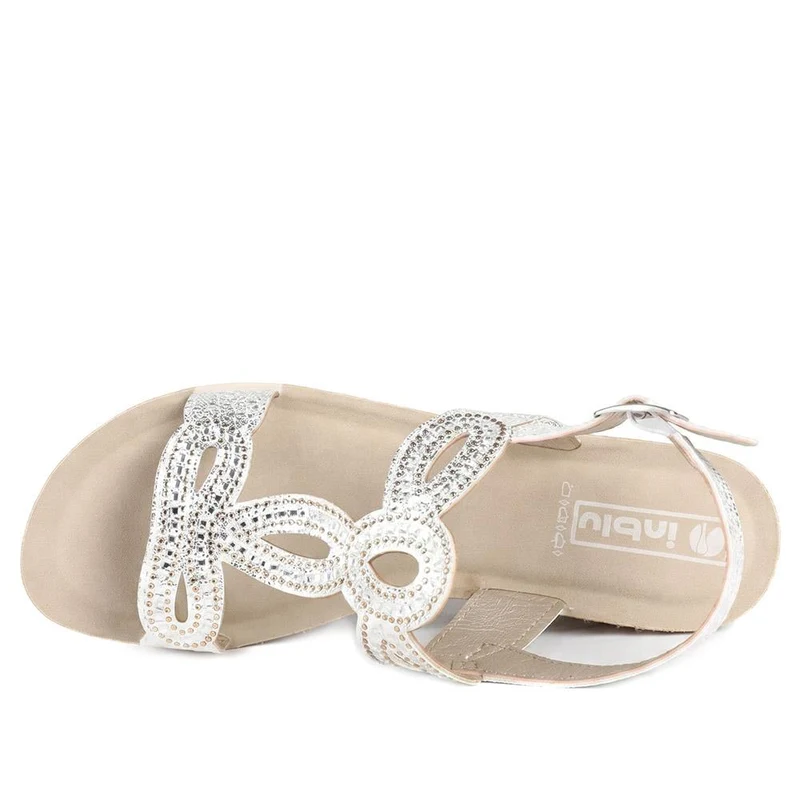 Inblu Embellished Slingback Sandals - INB43050 / 330 369 - White