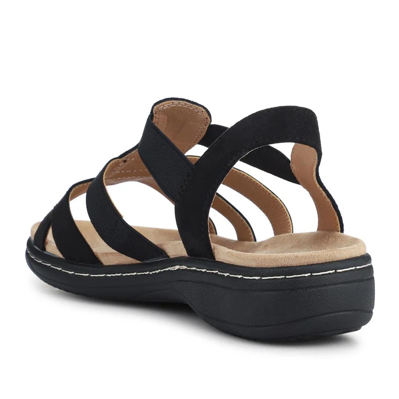 Wide Fit Elasticated Sandals - SANYI41008 / 327 449 - Black