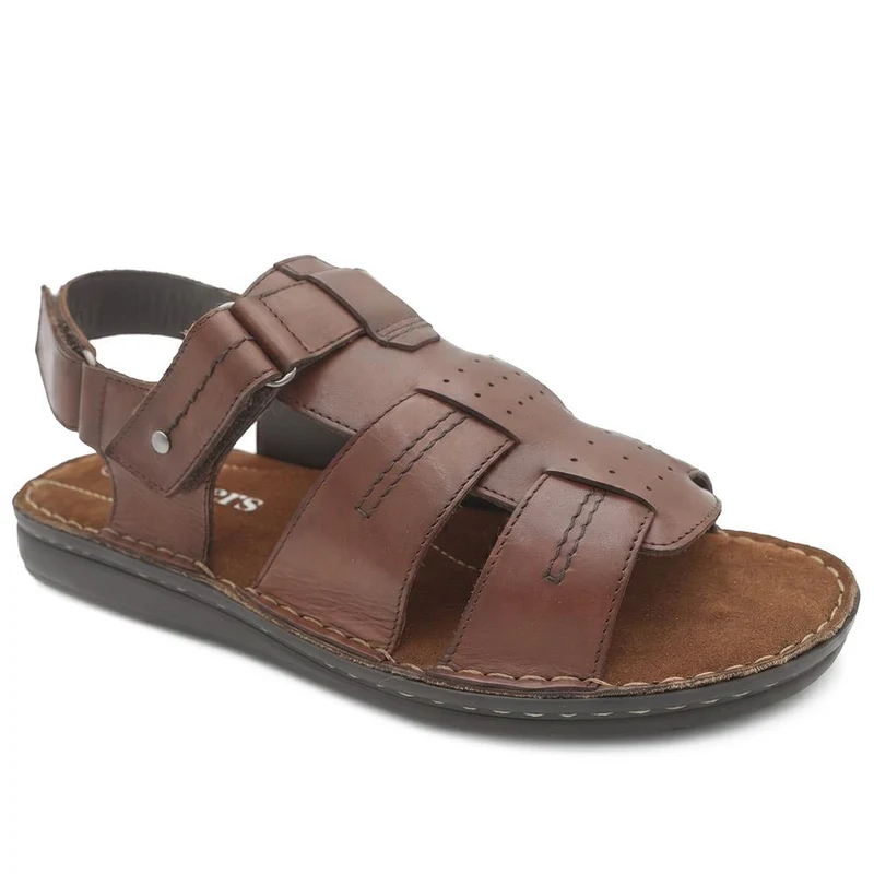 Leather Adjustable Fasten Fisherman Sandals - FBFOO43001 / 329 501