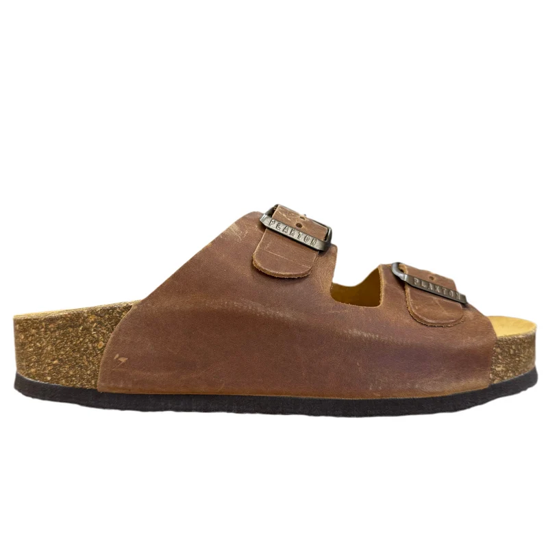 Plakton Damen Malaga Mid Ledersandale – Hellbraun
