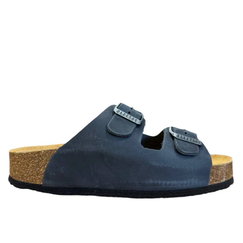 Plakton Malaga Mid Ledersandale für Damen - Marineblau