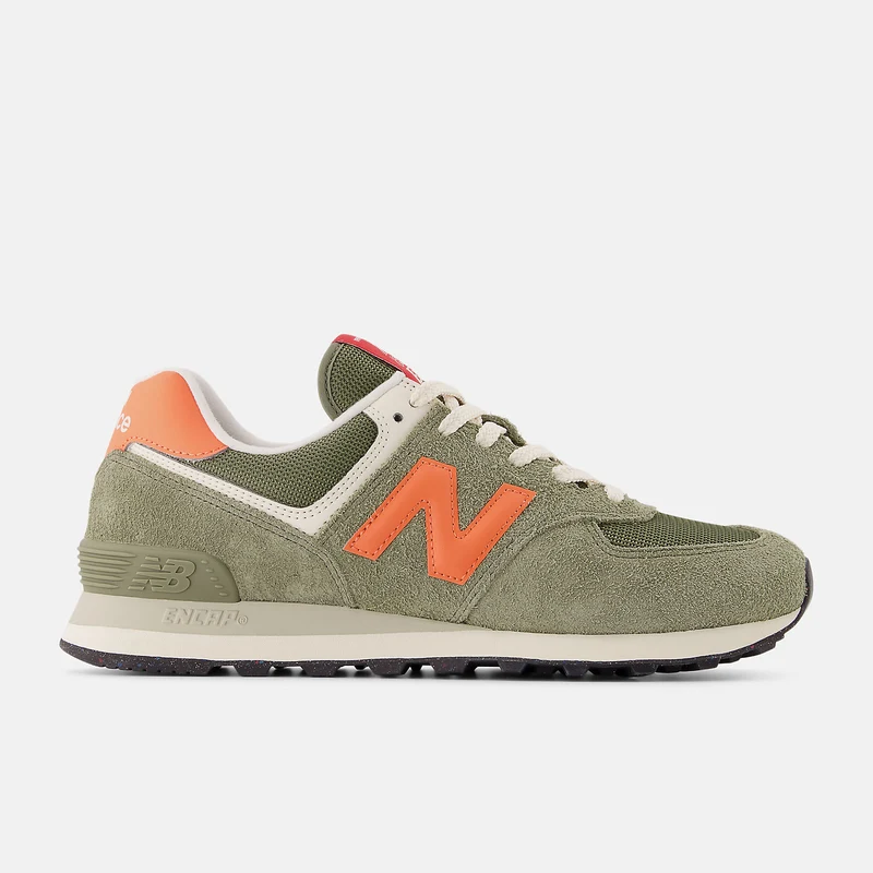 New Balance Herren 574 Fashion Trainers | Dunkles Olivin / Flare