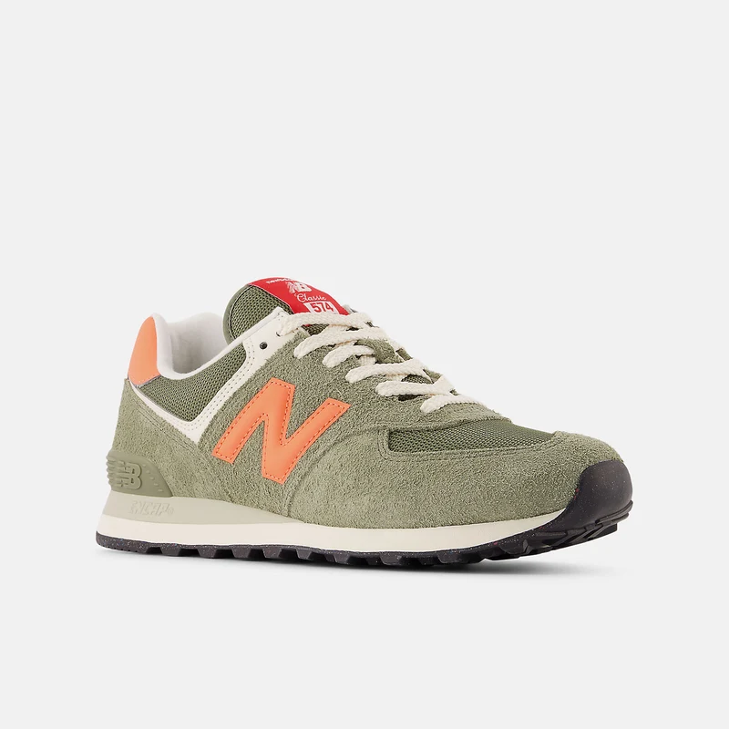 New Balance Herren 574 Fashion Trainers | Dunkles Olivin / Flare