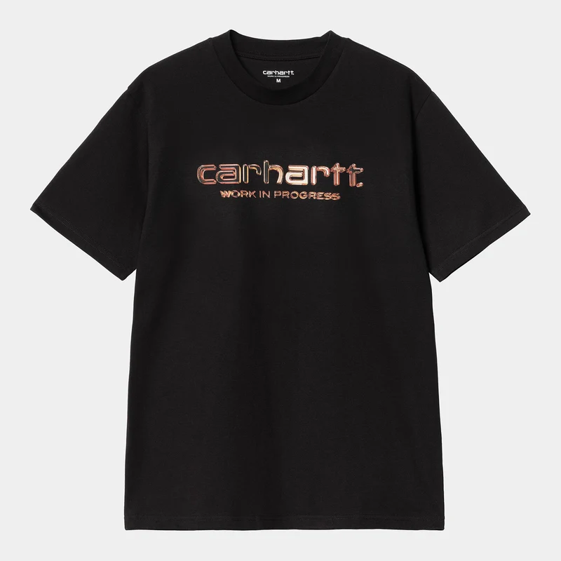 Carhartt WIP Herren Solar Chrome Script T-Shirt | Schwarz