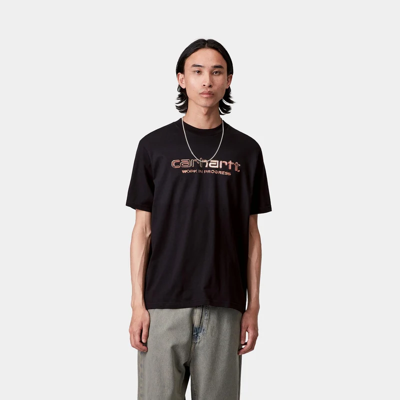 Carhartt WIP Herren Solar Chrome Script T-Shirt | Schwarz