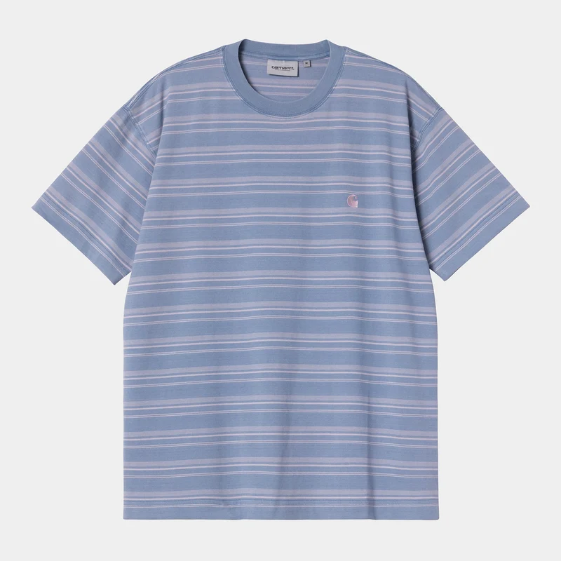 Carhartt WIP Herren-T-Shirt mit Brodine-Streifen | Sorrent Indigo Overdye
