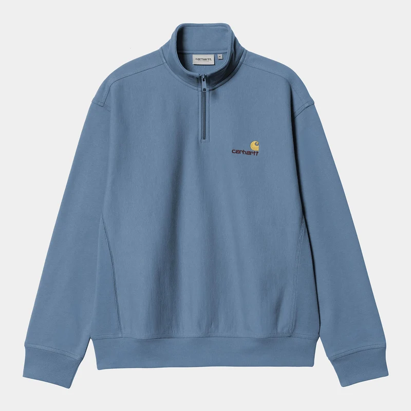 Carhartt WIP Herren Halb-Zip-Reißverschluss American Script Sweatshirt | Sorrent