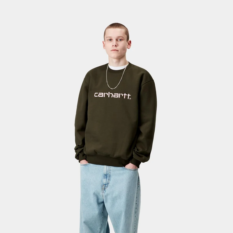 Carhartt WIP Herren Carhartt WIP Sweat Top - Schildkröte / Luftrosa