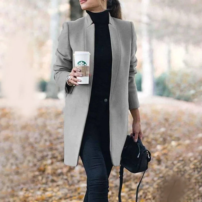 Annika | Damen Chic Maßgeschneiderter Formeller Wintermantel