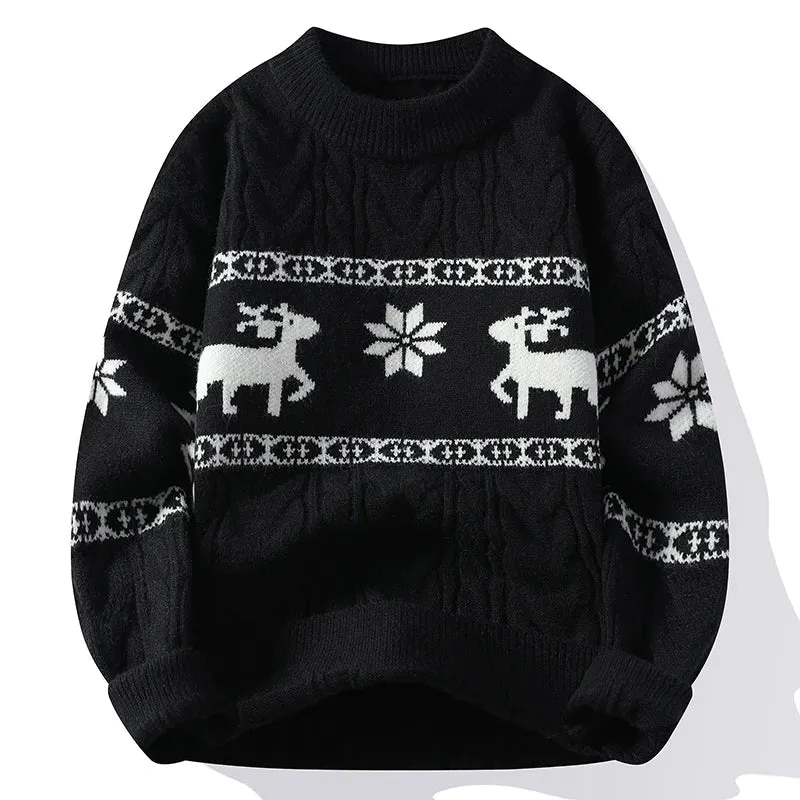 Anna | Stilvoller, bequemer Winter-Weihnachtspullover mit Rentiermotiv