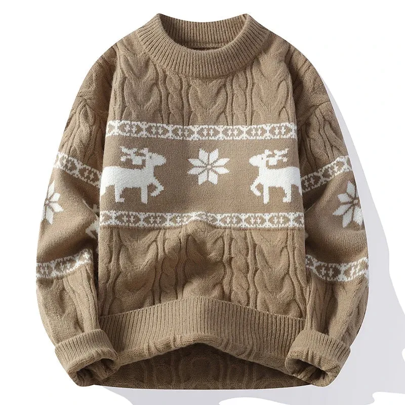 Anna | Stilvoller, bequemer Winter-Weihnachtspullover mit Rentiermotiv