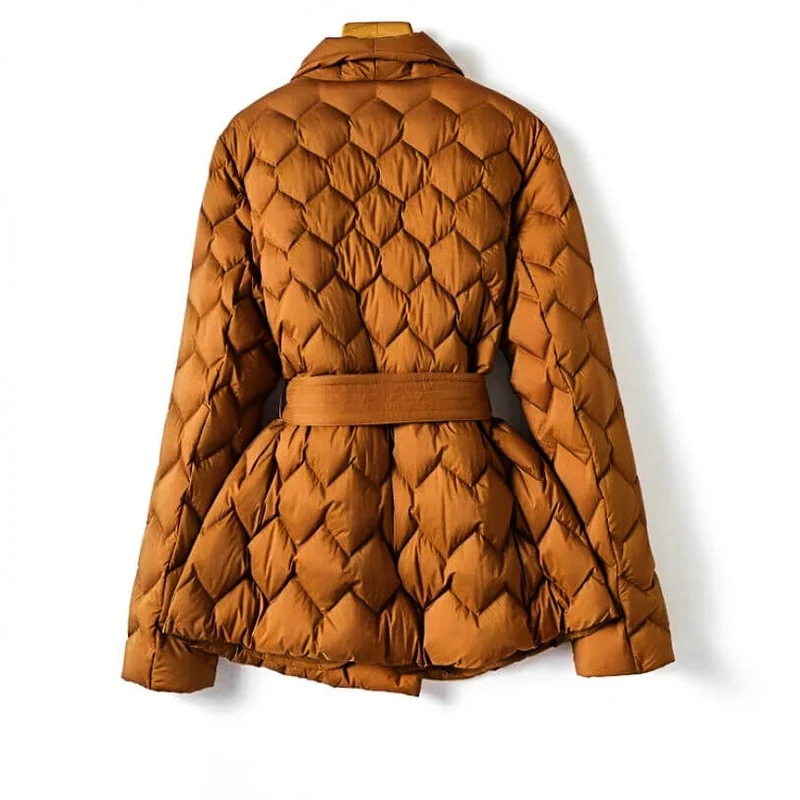 Doris | Damen Gesteppter Gürtel Winter Puffer Mantel