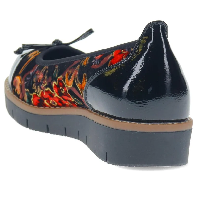 Wide Fit Bow-Detailed Pumps - WBINS40245 / 326 526 - Black Floral