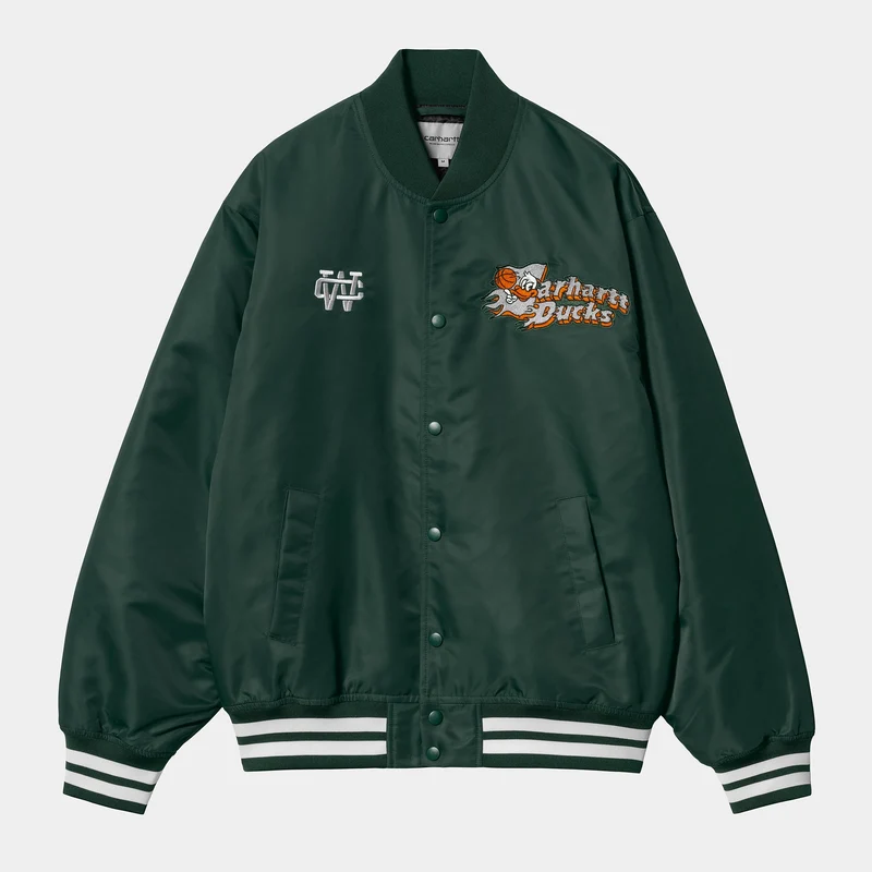 Carhartt WIP Flaming Ducks Bomberjacke für Herren | Conifer / Wax