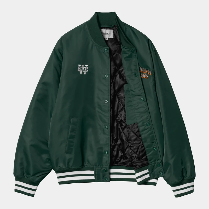 Carhartt WIP Flaming Ducks Bomberjacke für Herren | Conifer / Wax