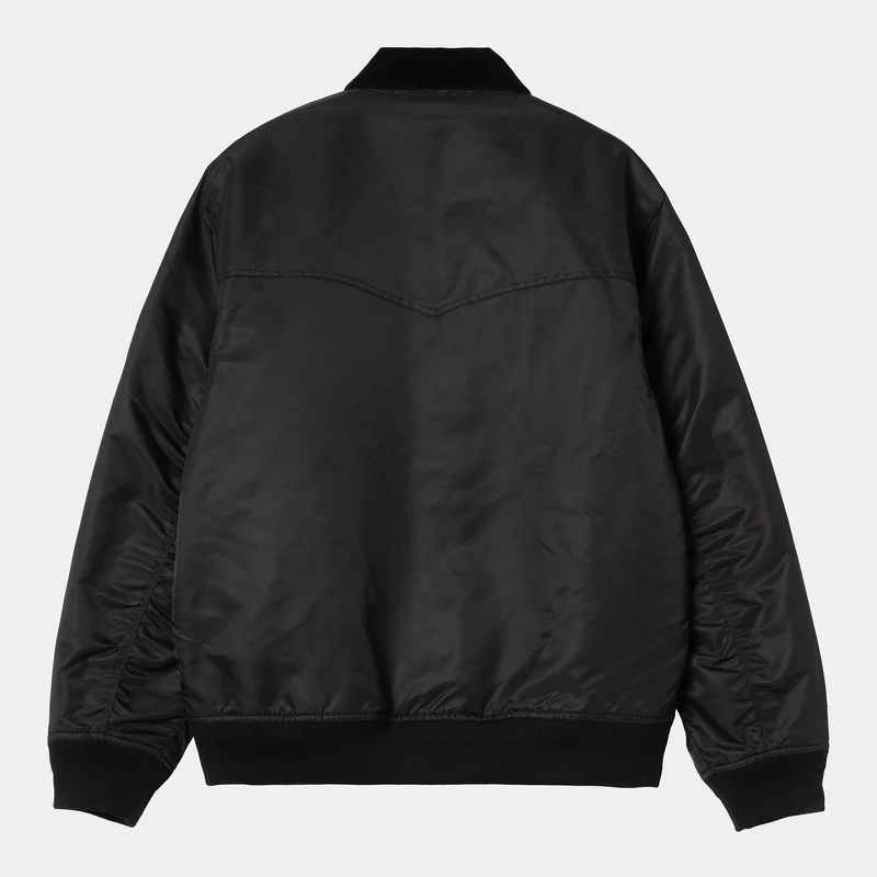 Carhartt WIP Santa Fe Alumni Jacke für Herren | Schwarz / Scharlachrot