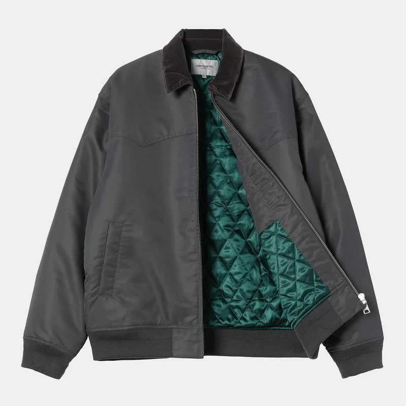 Carhartt WIP Herren Santa Fe Alumni Jacke | Graphit / Dunkeltanne