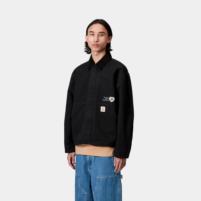 Carhartt WIP Herren OG Arcan Grafikjacke | Schwarz