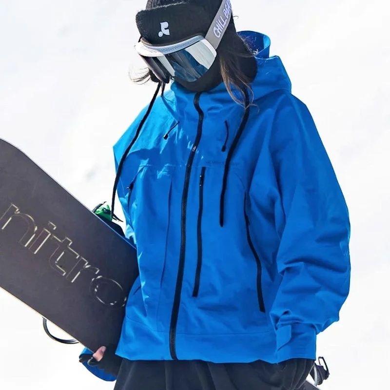 Lena | Damen Wasserdichte Ski-Jacke Winddichte Schneejacke mit Kapuze