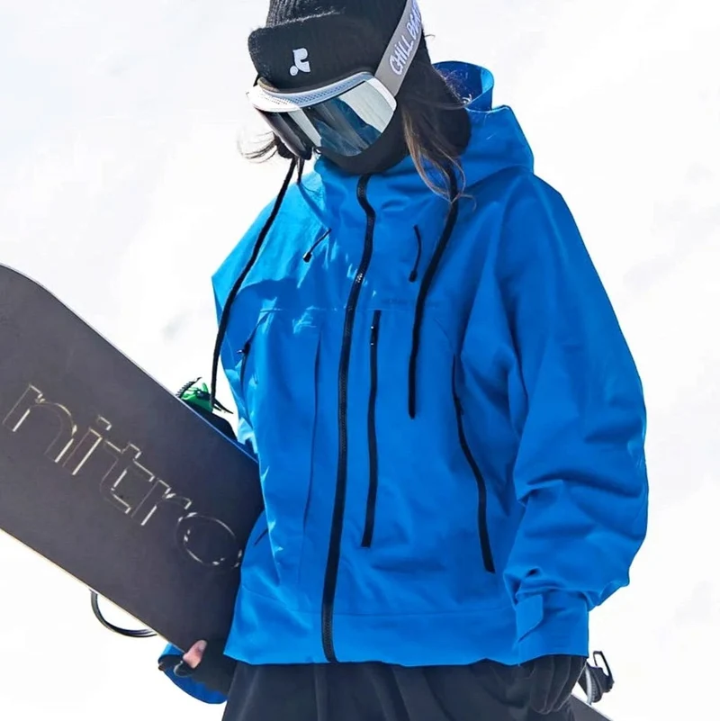 Lena | Damen Wasserdichte Ski-Jacke Winddichte Schneejacke mit Kapuze