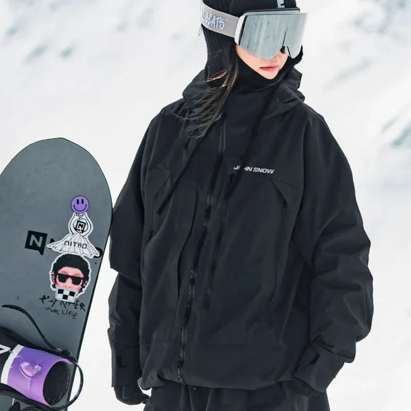 Lena | Damen Wasserdichte Ski-Jacke Winddichte Schneejacke mit Kapuze