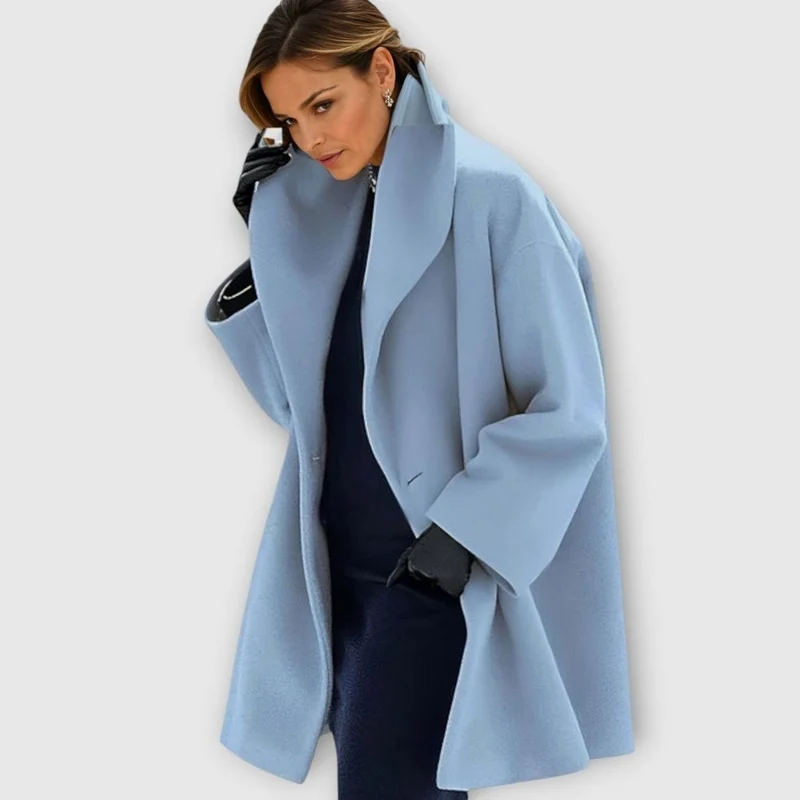 Katharina | Damen Oversized Wintermantel im modernen Stil mit weitem Schnitt