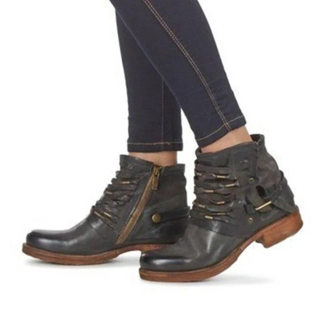 Hanna | Damen Lässige Stiefeletten mit seitlicher Schnalle