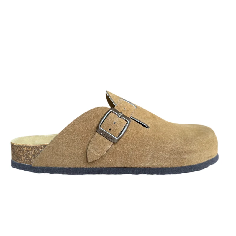 Plakton Gibraltar Wildleder Pantoletten - Toffee