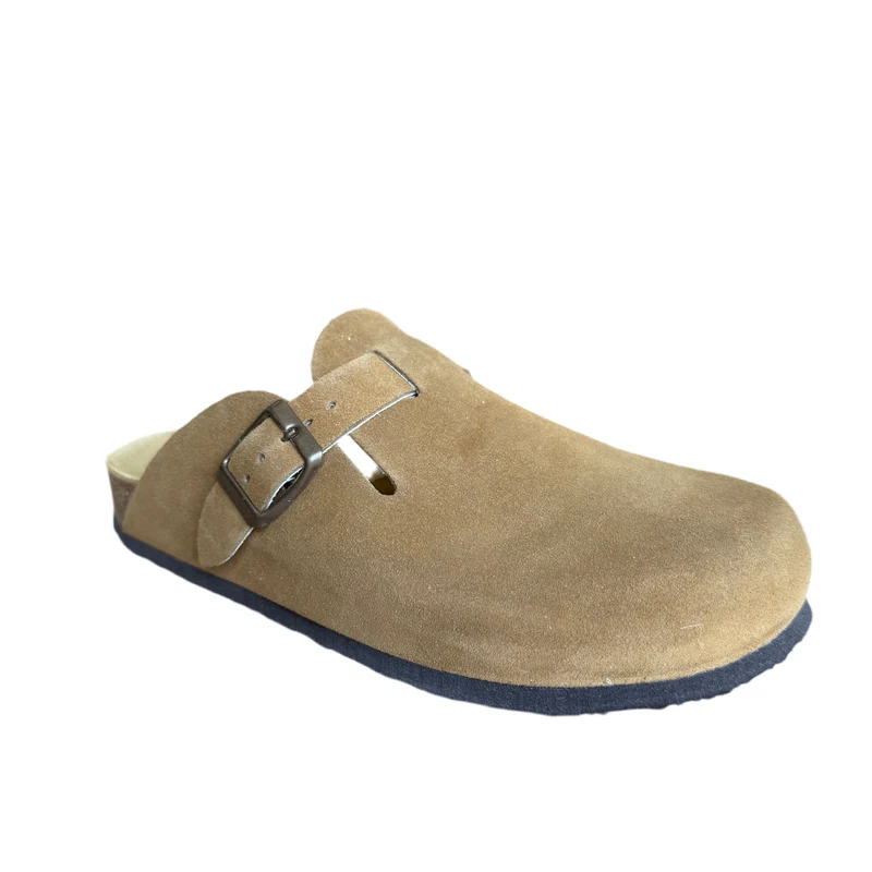 Plakton Gibraltar Wildleder Pantoletten - Toffee