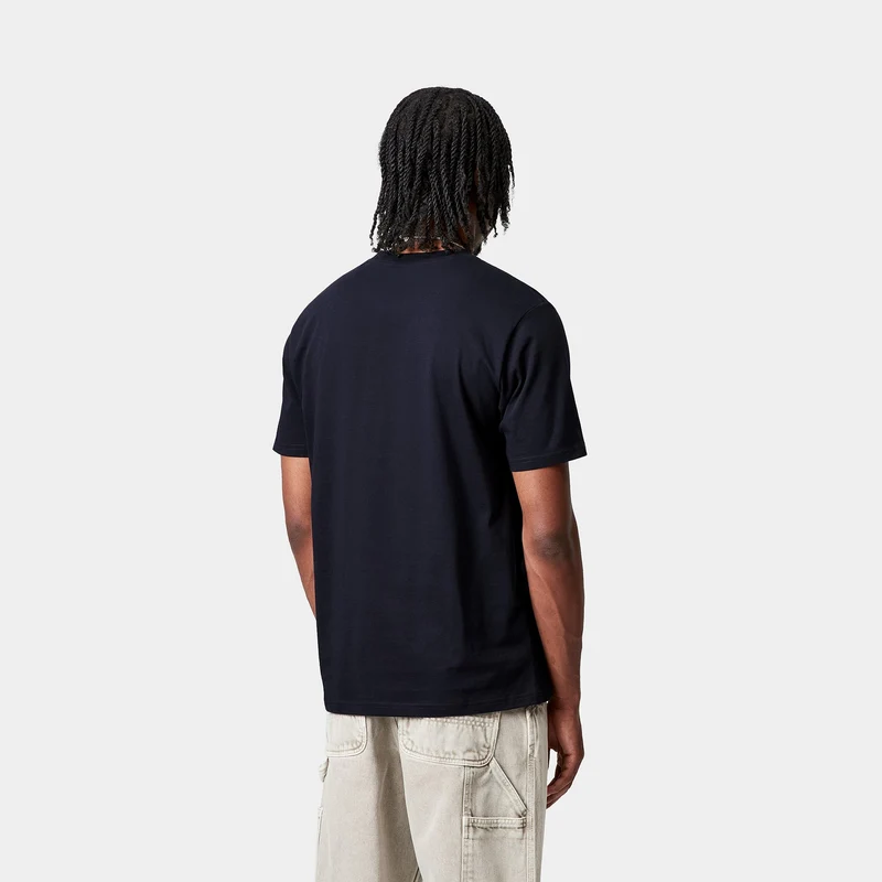 Carhartt WIP Herren Solar Chrome Script T-Shirt | Dunkelblau