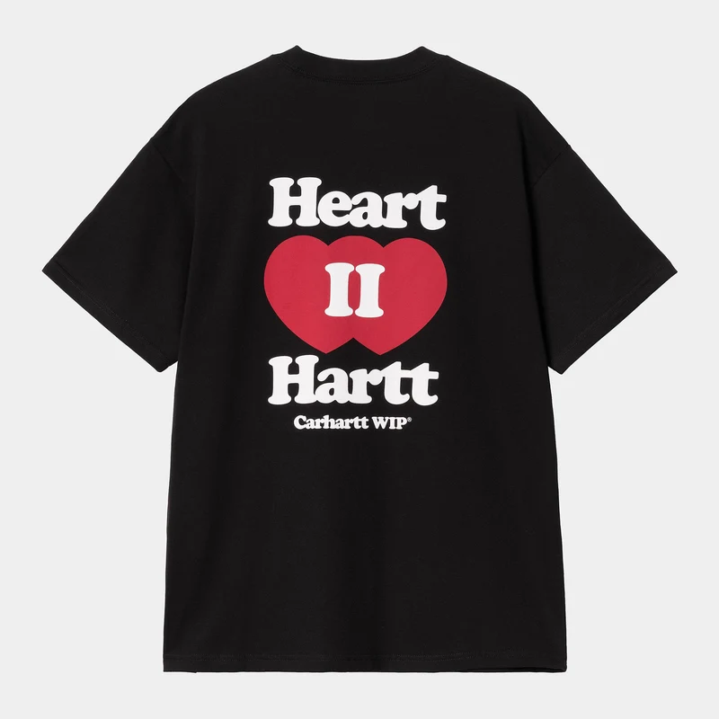 Carhartt WIP Herren Heart II Hartt T-Shirt | Schwarz