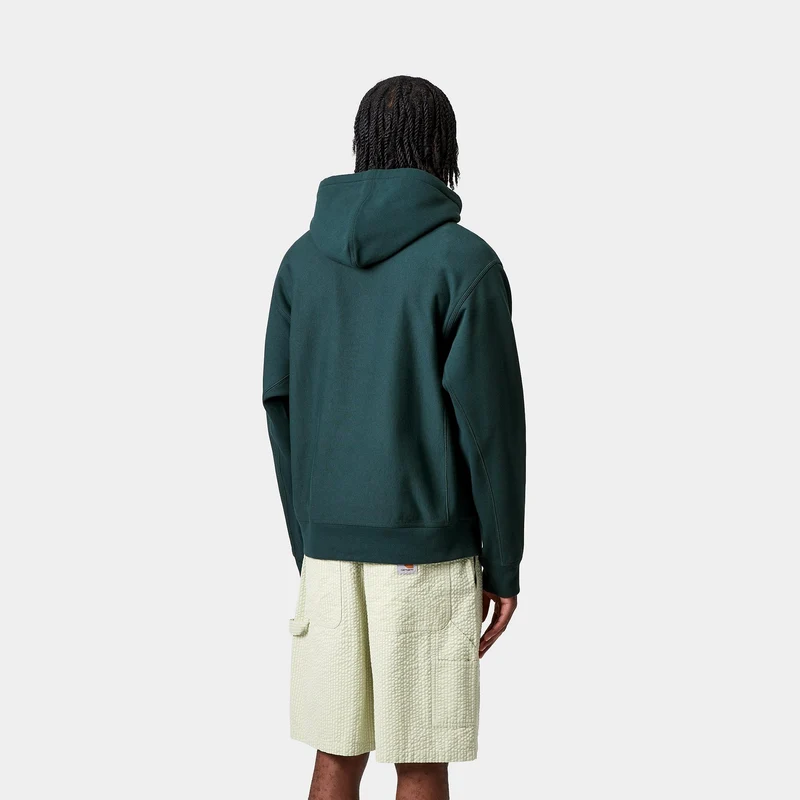Carhartt WIP Herren American Script Hoodie | Deep Lagoon