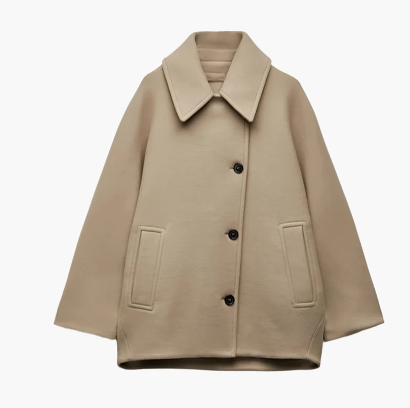 Gabriela | Damen Oversized Gerade Geschnittener Wintermantel