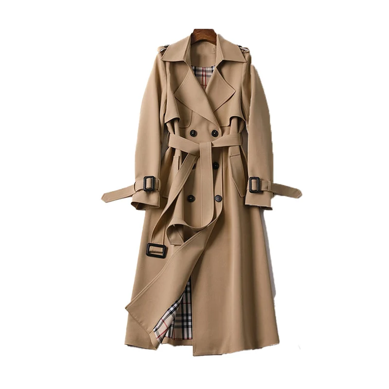 Eva | Damen Zweireihiger Trenchcoat