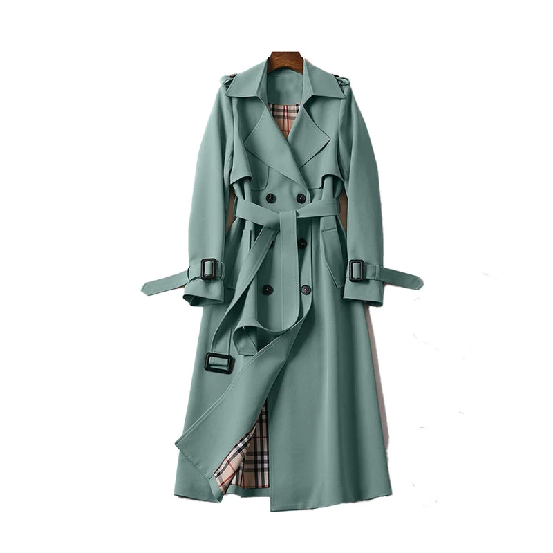 Eva | Damen Zweireihiger Trenchcoat