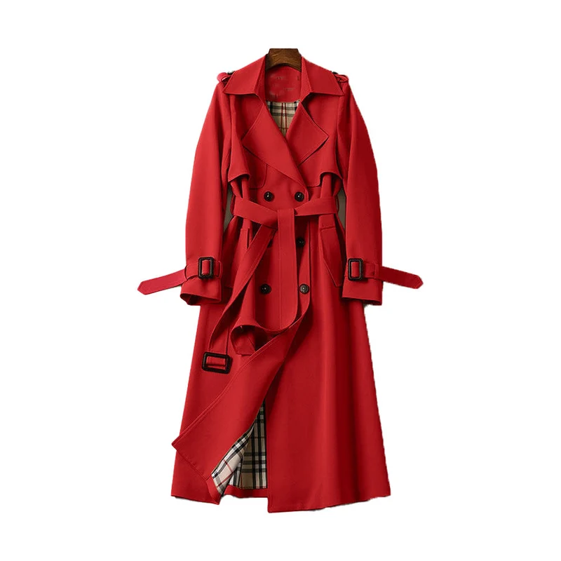 Eva | Damen Zweireihiger Trenchcoat