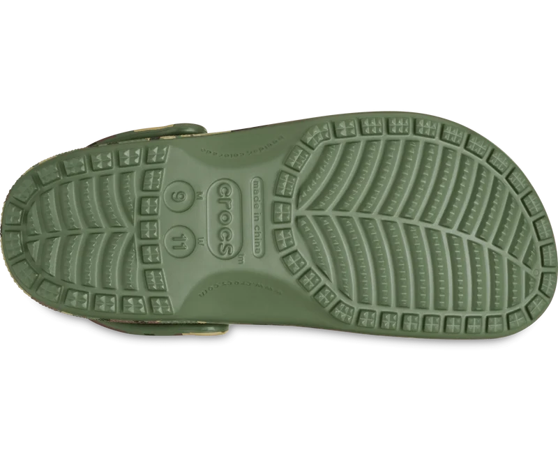 CROCS Unisex Klassischer Camouflage Clog | Armeegrün