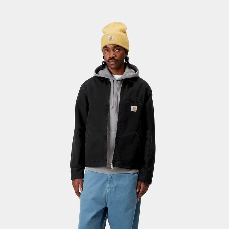 Carhartt WIP Detroit Jacke für Herren - Black Stone Canvas
