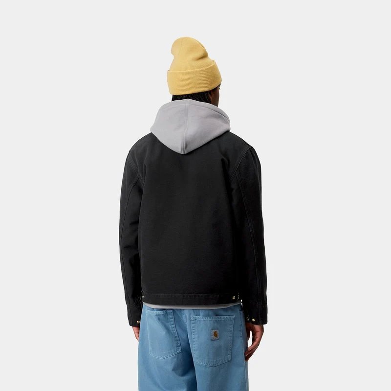 Carhartt WIP Detroit Jacke für Herren - Black Stone Canvas