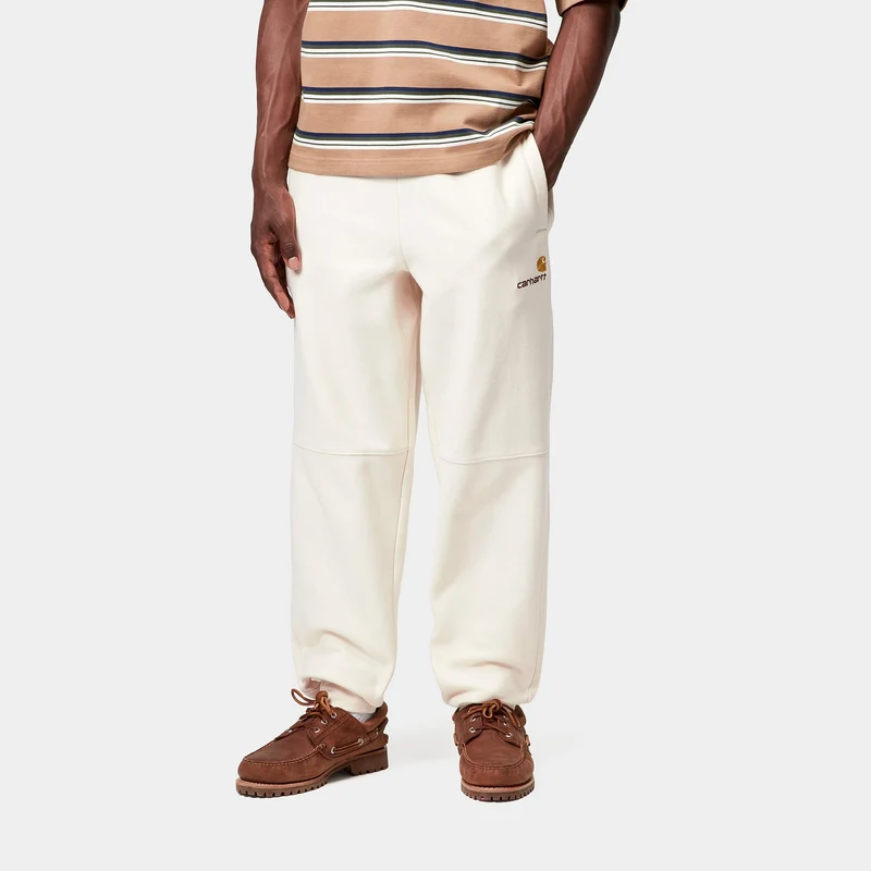 Carhartt WIP Herren American Script Jogginghose - Natur