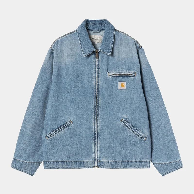 Carhartt WIP Herren OG Detroit Camano Jeansjacke – Blue Burst Wash