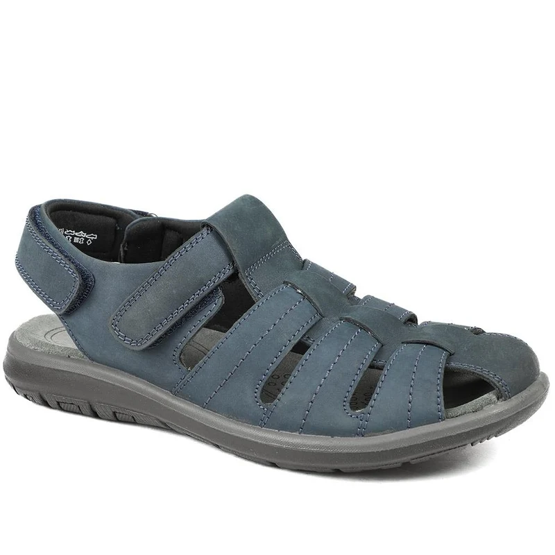 Dual Adjustable Fasten Leather Sandals - DDIN43009 / 329 104